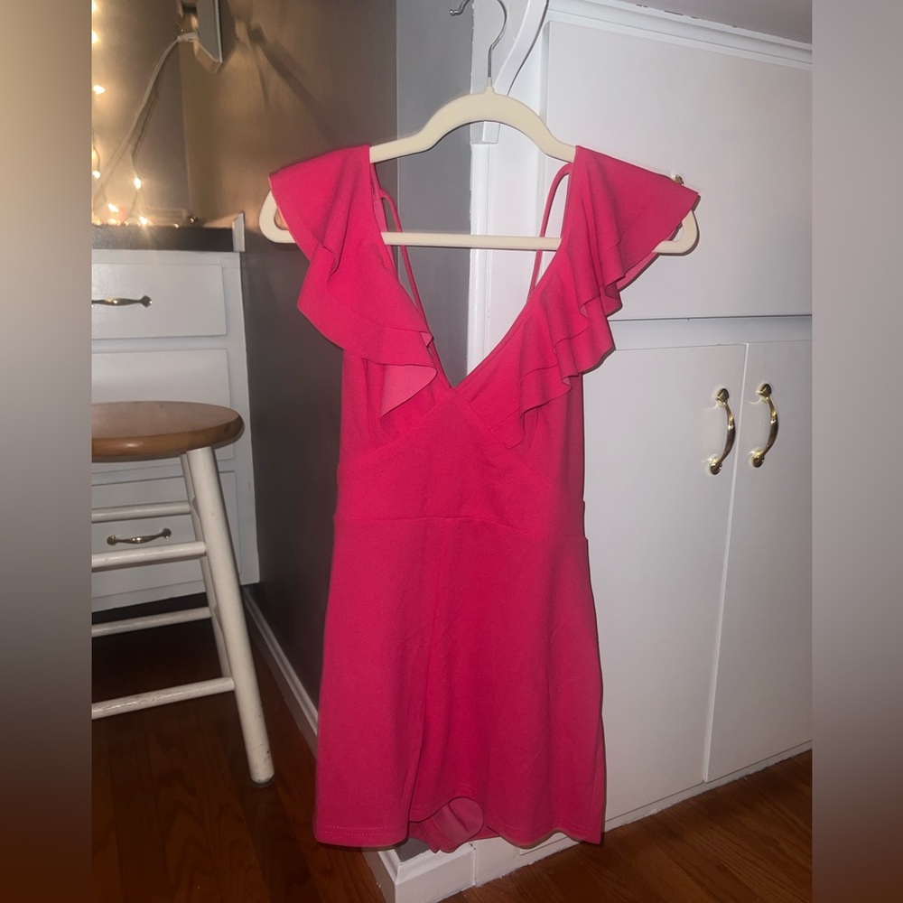 Barbie Hot Pink Shein Ruffle Romper